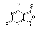 1-oxido-3H-[1,2,5]oxadiazolo[3,4-d]pyrimidin-1-ium-5,7-dione结构式