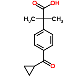 4-(环丙基羰基)-alpha,alpha-二甲基苯乙酸结构式