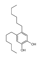 4,5-dihexylbenzene-1,2-diol结构式
