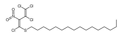 1-(1,3,4,4-tetrachloro-2-nitrobuta-1,3-dienyl)sulfanylhexadecane结构式