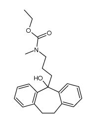 5-[3-(N-Carbethoxy-N-methyl-amino]-propyl]-10,11-dihydro-dibenzo[a,d]cyclohepten-5-ol结构式