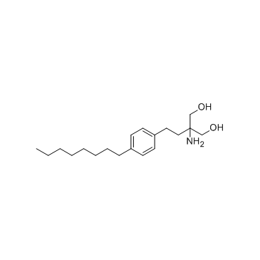 2-氨基-2-[2-(4-辛基苯基)乙基]-1,3-丙二醇结构式