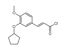 (E)-3-(3-(cyclopentyloxy)-4-methoxyphenyl)acryloyl chloride结构式