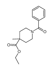 1-benzoyl-4-methylpiperidine-4-carboxylic acid ethyl ester结构式