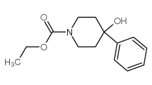 ethyl 4-hydroxy-4-phenylpiperidine-1-carboxylate结构式