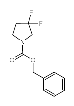 1-Cbz-3,3-二氟吡咯烷结构式