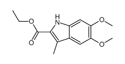 ethyl 5,6-dimethoxy-3-methyl-1H-indole-2-carboxylate结构式