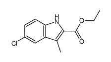 ETHYL 5-CHLORO-3-METHYL-1H-INDOLE-2-CARBOXYLATE结构式