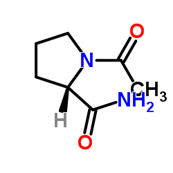 N-乙酰-L-脯氨酰胺结构式