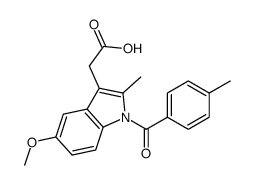 2-[5-methoxy-2-methyl-1-(4-methylbenzoyl)indol-3-yl]acetic acid结构式