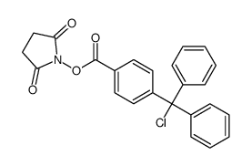 (2,5-dioxopyrrolidin-1-yl) 4-[chloro(diphenyl)methyl]benzoate结构式