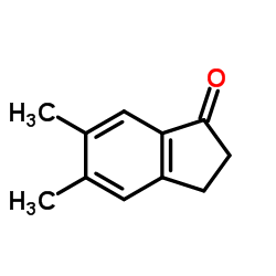 5,6-二甲基-2,3-二氢-1H-茚-1-酮结构式