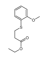 Propanoic acid, 3-[(2-methoxyphenyl)thio]-, ethyl ester结构式