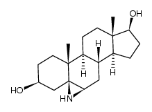 5&alpha;,6&alpha;-dihydro-1'H-azirino[5,6]-5&alpha;-androstane-3&beta;,17&beta;-diol结构式