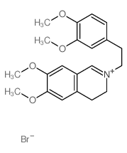 Isoquinolinium,2-[2-(3,4-dimethoxyphenyl)ethyl]-3,4-dihydro-6,7-dimethoxy-, bromide (1:1)结构式
