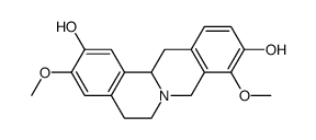 ,9-二甲氧基-5,8,13,13α-四氢-6H-异喹啉并[3,2-a]异喹啉-2,10-二醇结构式