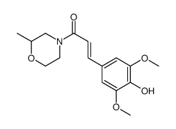 4-[3-(3,5-Dimethoxy-4-hydroxyphenyl)propenoyl]-2-methylmorpholine结构式