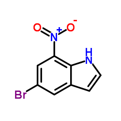 5-溴-7-硝基吲哚结构式