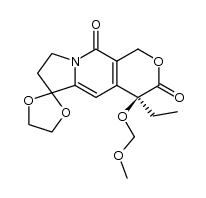 (S)-4'-ethyl-4'-(methoxymethoxy)-7',8'-dihydrospiro[[1,3]dioxolane-2,6'-pyrano[3,4-f]indolizine]-3',10'(1'H,4'H)-dione结构式