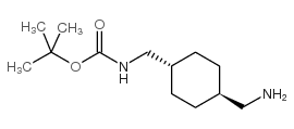 N-叔丁氧基羰基-1,4-TRANS-二氨基甲基环己烷结构式