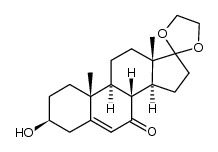 5-androsten-7,17-dione-3β-ol 17-ethylene ketal结构式