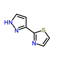 2-(1H-Pyrazol-3-yl)-1,3-thiazole结构式