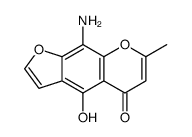9-amino-4-hydroxy-7-methylfuro[3,2-g]chromen-5-one结构式