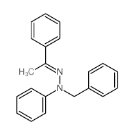 Ethanone,1-phenyl-, 2-phenyl-2-(phenylmethyl)hydrazone结构式