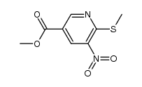 methyl 6-methylthio-5-nitronicotinate结构式