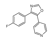 4-(4-fluorophenyl)-5-pyridin-4-yl-1,3-oxazole结构式
