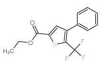 4-苯基-5-(三氟甲基)噻吩-2-羧酸乙酯结构式