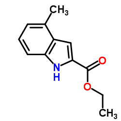 Ethyl 4-methyl-1H-indole-2-carboxylate结构式