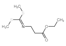 3-AMINO-N-[BIS(METHYLTHIO)METHYLEN]-PROPIONIC ACID ETHYL ESTER结构式