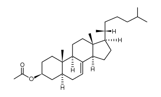 5α-cholest-7-ene-3β-ol acetate结构式