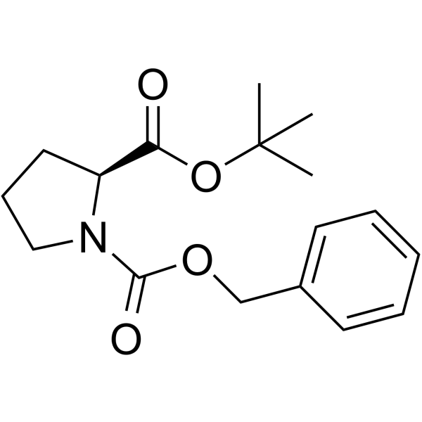 N-Cbz-L-脯氨酸叔丁酯结构式