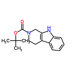 叔丁基-3,4-二氢- 1H-吡啶[3,4-b]吲哚-2(9H)-羧酸结构式