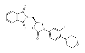 (S)-[N-3-(3'-氟-4'-吗啉基)苯基-2-氧代-5-噁唑烷结构式
