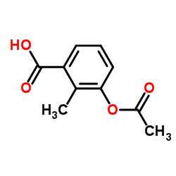 2-甲基-3-乙酰氧基苯甲酸结构式