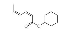 cyclohexyl (2E,4E)-hexa-2,4-dienoate结构式