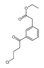 ethyl 2-[3-(4-chlorobutanoyl)phenyl]acetate结构式