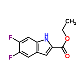 5,6-二氟吲哚-2-羧酸乙酯结构式