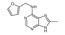 N-(furan-2-ylmethyl)-8-methyl-7H-purin-6-amine结构式