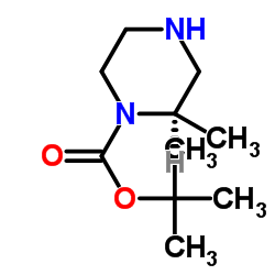 (R)-1-N-BOC-2-甲基哌嗪结构式