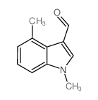 1,4-二甲基-1H-吲哚-3-甲醛结构式