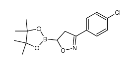 3-(4-chlorophenyl)-5-(4,4,5,5-tetramethyl-1,3,2-dioxaborolan-2-yl)-4,5-dihydroisoxazole结构式