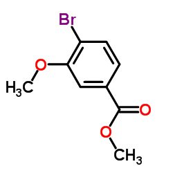 4-溴-3-甲氧基苯甲酸甲酯结构式