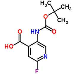 5-叔丁氧基羰基氨基-2-氟异烟酸结构式