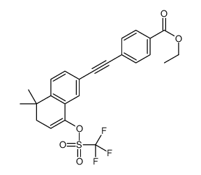 ETHYL 4-((5,5-DIMETHYL-8-(((TRIFLUOROMETHYL)SULFONYL)OXY)-5,6-DIHYDRONAPHTHALEN-2-YL)ETHYNYL)BENZOATE结构式