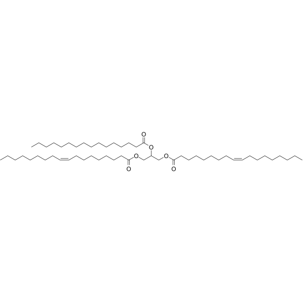 1,3-Dioleoyl-2-palmitoylglycerol结构式