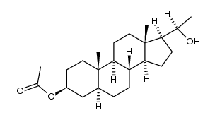 3β-acetyloxy-20(R)-hydroxy-5αH-pregnane结构式